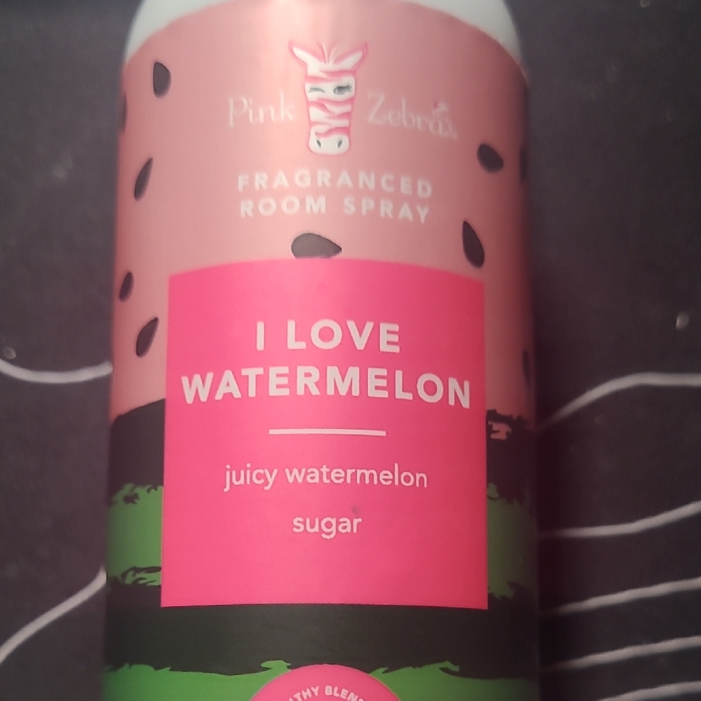 Pink Zebra I Love Watermelon Fragranced Room Spray - Pink and Green